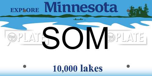 SOM Minnesota License Plate