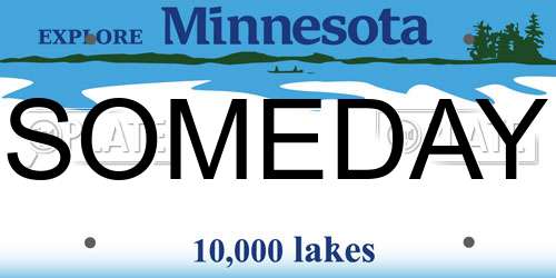 SOMEDAY Minnesota License Plate