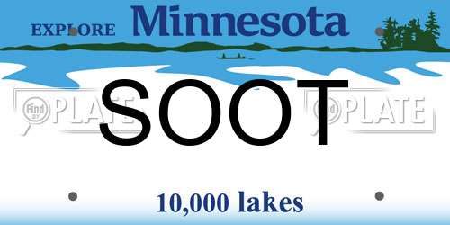 SOOT Minnesota License Plate