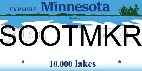 SOOTMKR Minnesota License Plate