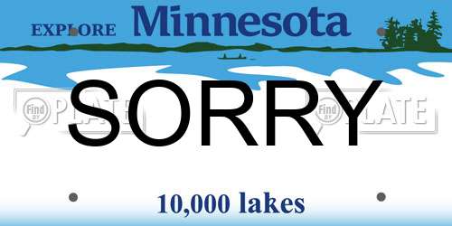 SORRY Minnesota License Plate