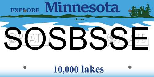 SOSBSSE Minnesota License Plate