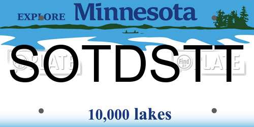 SOTDSTT Minnesota License Plate