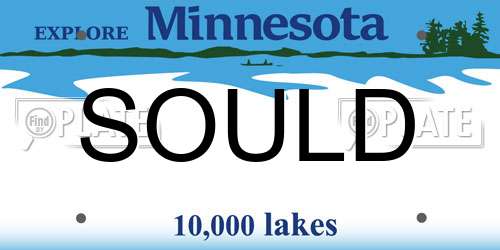 SOULD Minnesota License Plate