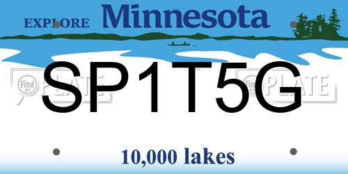 SP1T5G Minnesota License Plate