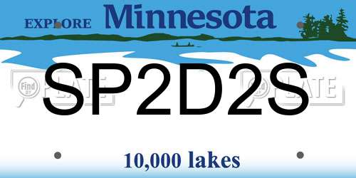 SP2D2S Minnesota License Plate