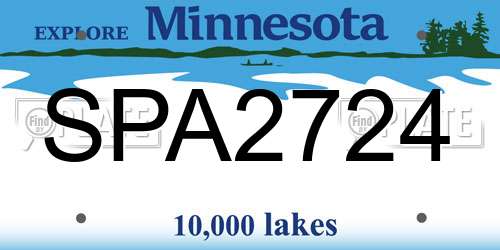 SPA2724 Minnesota License Plate