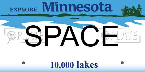 SPACE Minnesota License Plate