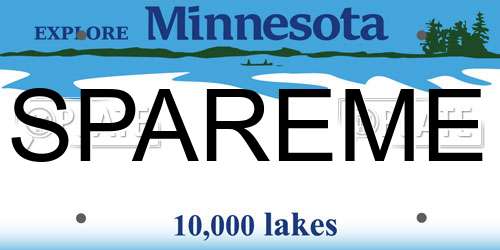 SPAREME Minnesota License Plate