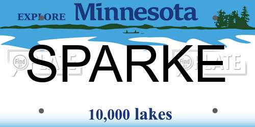 SPARKE Minnesota License Plate