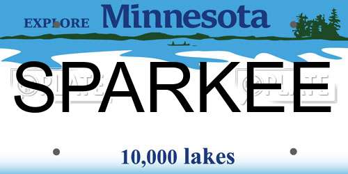 SPARKEE Minnesota License Plate