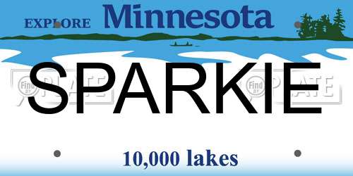 SPARKIE Minnesota License Plate