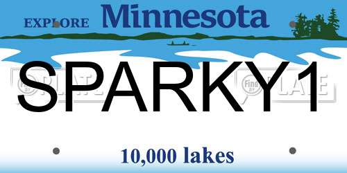 SPARKY1 Minnesota License Plate
