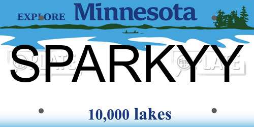SPARKYY Minnesota License Plate