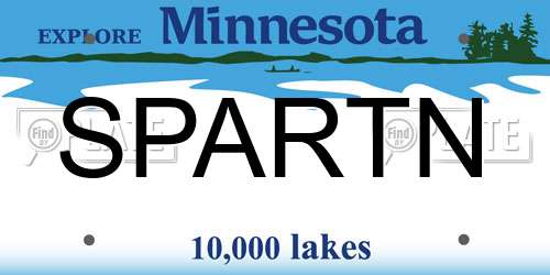 SPARTN Minnesota License Plate