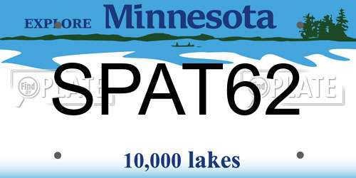 SPAT62 Minnesota License Plate