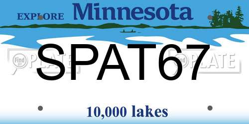 SPAT67 Minnesota License Plate