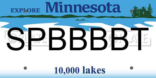 SPBBBBT Minnesota License Plate