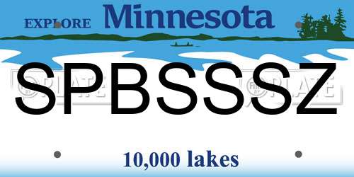 SPBSSSZ Minnesota License Plate