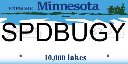 SPDBUGY Minnesota License Plate