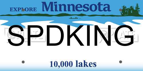 SPDKING Minnesota License Plate