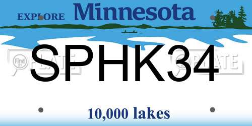 SPHK34 Minnesota License Plate