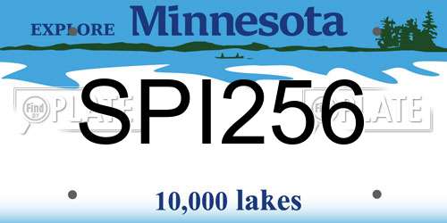 SPI256 Minnesota License Plate