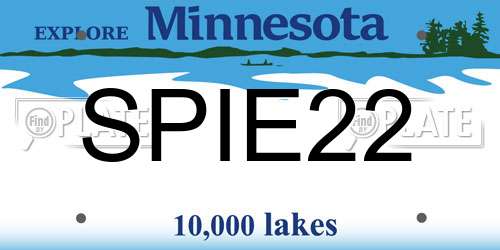SPIE22 Minnesota License Plate