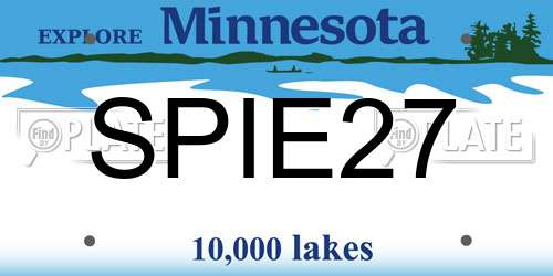SPIE27 Minnesota License Plate