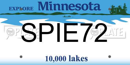 SPIE72 Minnesota License Plate