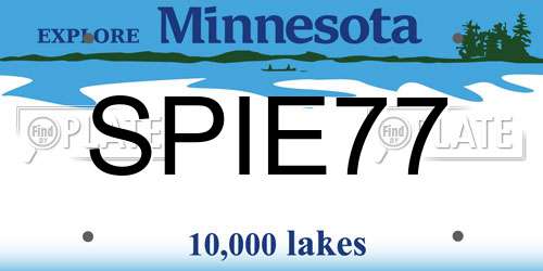 SPIE77 Minnesota License Plate
