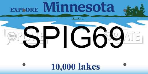 SPIG69 Minnesota License Plate