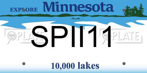 SPII11 Minnesota License Plate