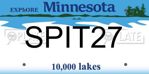SPIT27 Minnesota License Plate