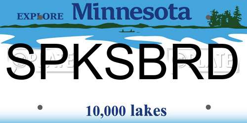 SPKSBRD Minnesota License Plate