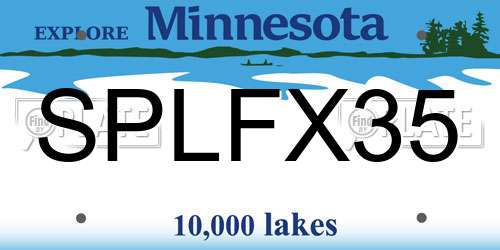 SPLFX35 Minnesota License Plate