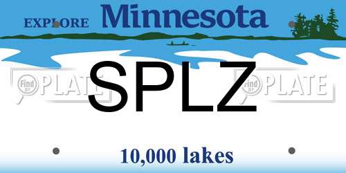 SPLZ Minnesota License Plate