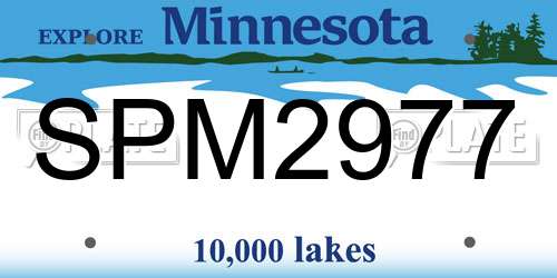 SPM2977 Minnesota License Plate