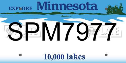 SPM7977 Minnesota License Plate