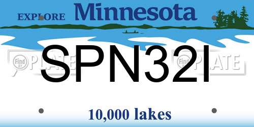 SPN32I Minnesota License Plate