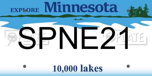 SPNE21 Minnesota License Plate