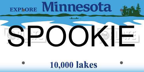 SPOOKIE Minnesota License Plate