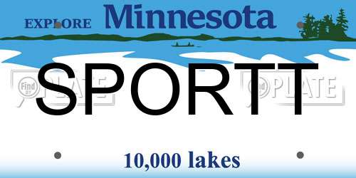 SPORTT Minnesota License Plate