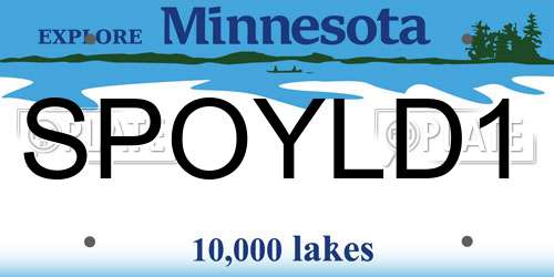 SPOYLD1 Minnesota License Plate