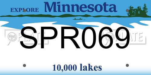 SPR069 Minnesota License Plate
