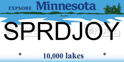 SPRDJOY Minnesota License Plate