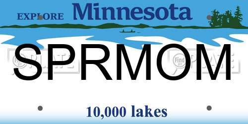 SPRMOM Minnesota License Plate
