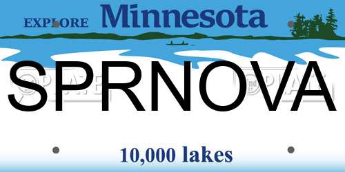 SPRNOVA Minnesota License Plate