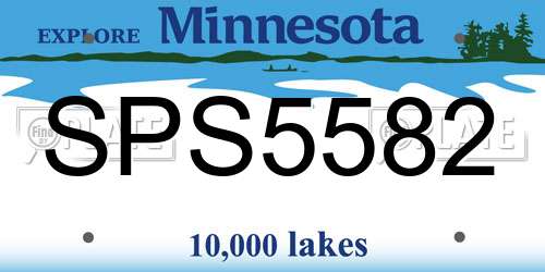 SPS5582 Minnesota License Plate