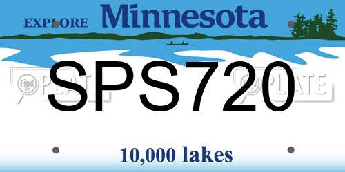 SPS720 Minnesota License Plate